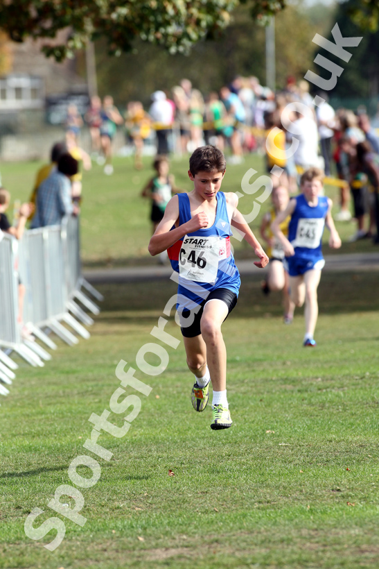 Ethan Darr (Preston Harriers), under-13 boys, Northern Cross Country Relay, Graves Park, Sheffield.